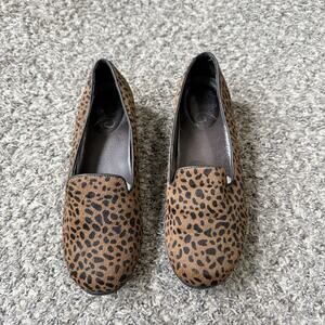Dansko olivia cheetah leopard calf hair loafer comfort shoes 41 US 10.5-11 READ